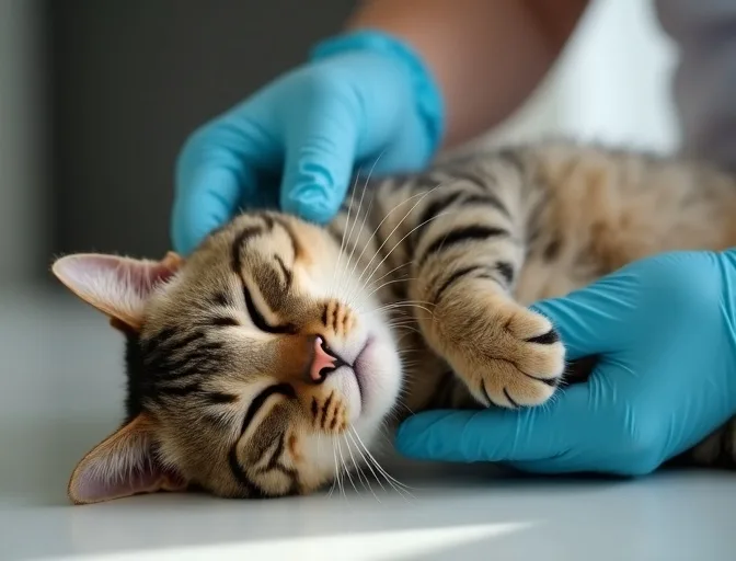 Specialist carefully handling a deceased cat with dignity in Silvan